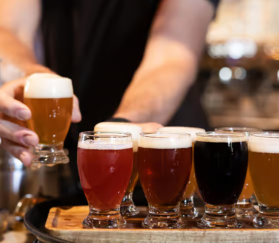 A selection of crawft beers