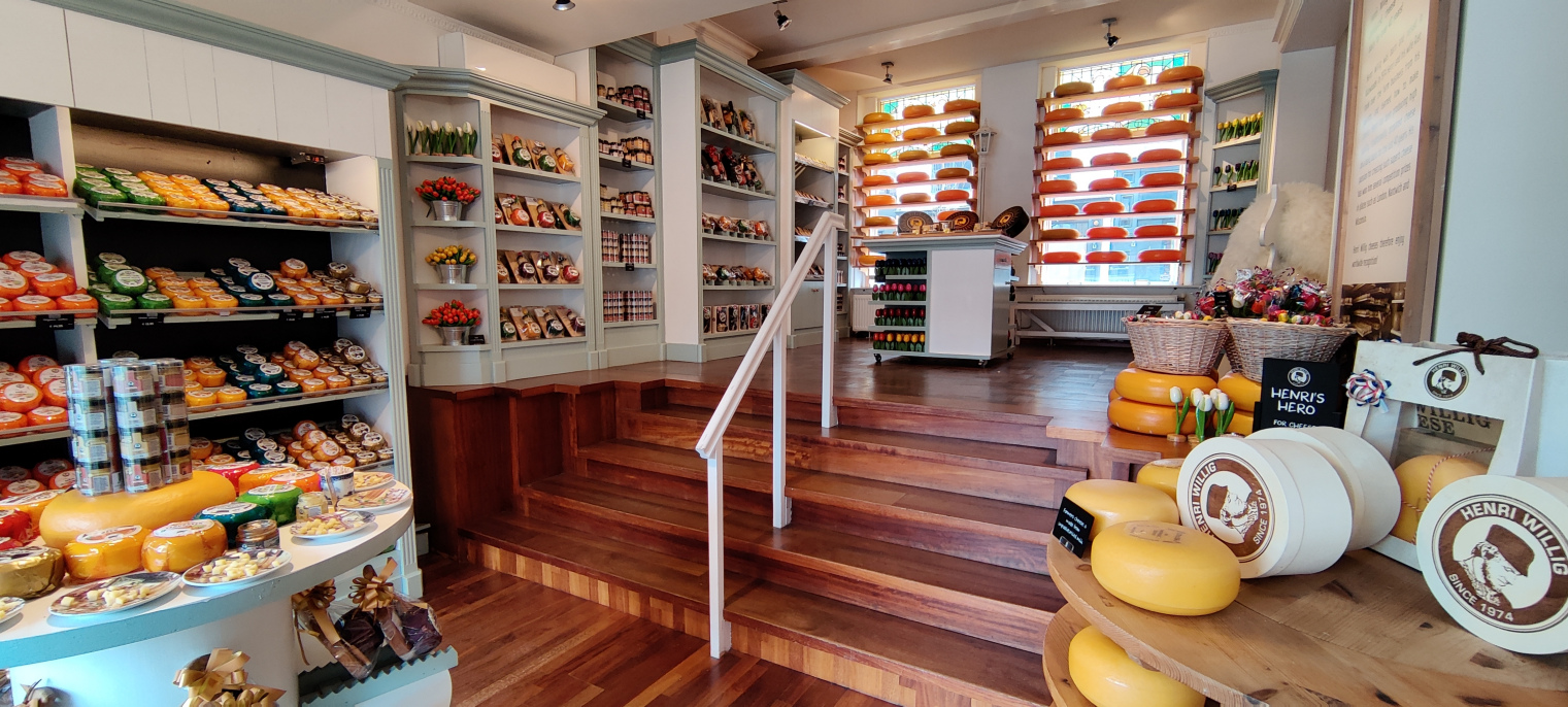 Inside a Dutch cheese store