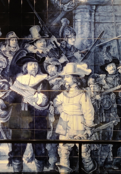 Delft Blue reproduction of The Night Watch