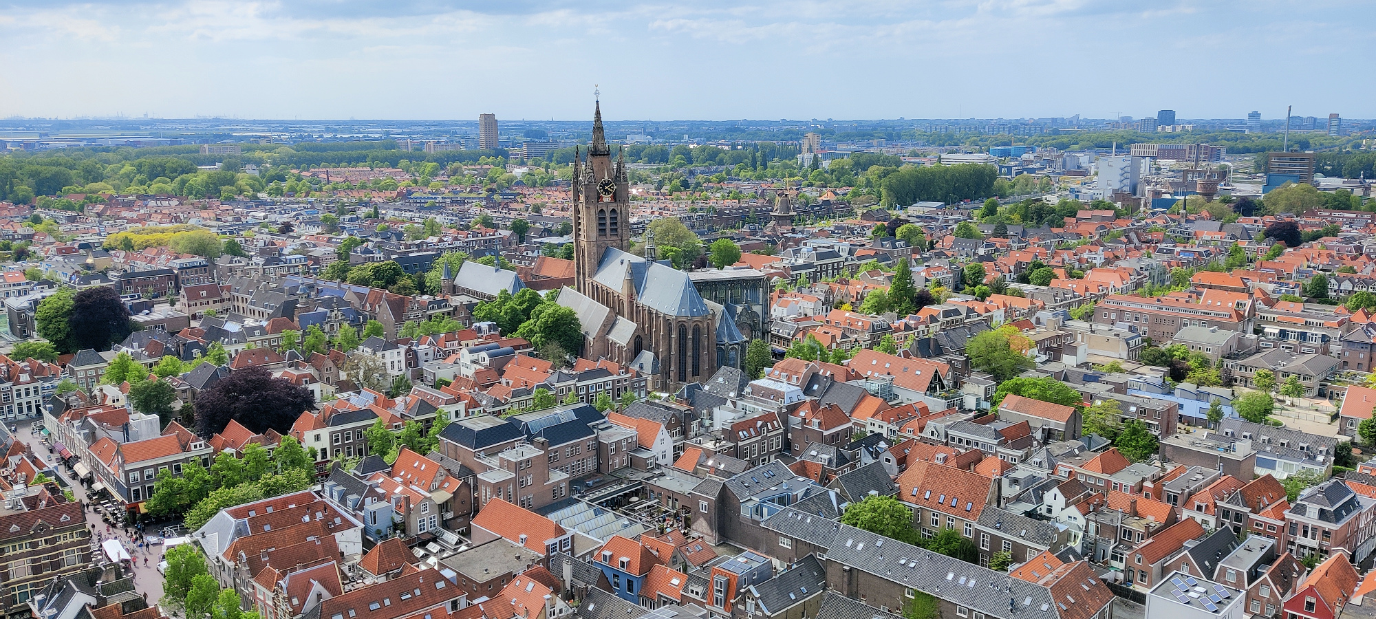 The skyline of Delft on a beautiful day!